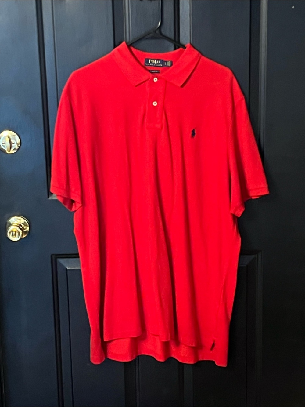 Ralph Lauren Red Polo Shirt with Embroidered Logo